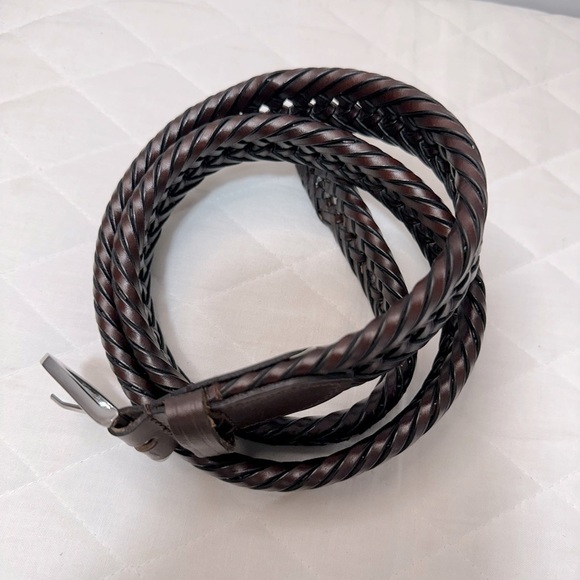 Womens Leather Belt Braided Brown 1.25”x 41” - Picture 7 of 7